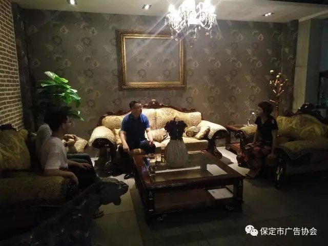 保定市广告协会孟永强会长一行人到我市优秀广告公司代表企业走访调研